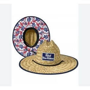 Pabst Blue Ribbon Lifeguard Straw Hat. One Size. Fortheboys